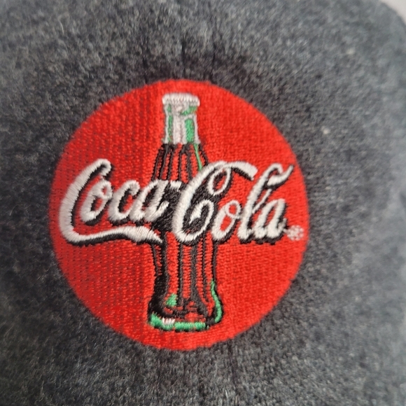 VTG Coca Cola Logo Gray Wool Hat Cap - Picture 4 of 6